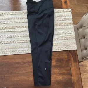 Black LULULEMON Fast and Free Leggings- Size 6